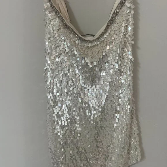 Retrofete Kelly Feather Sequin Dress Size M - Picture 7 of 11